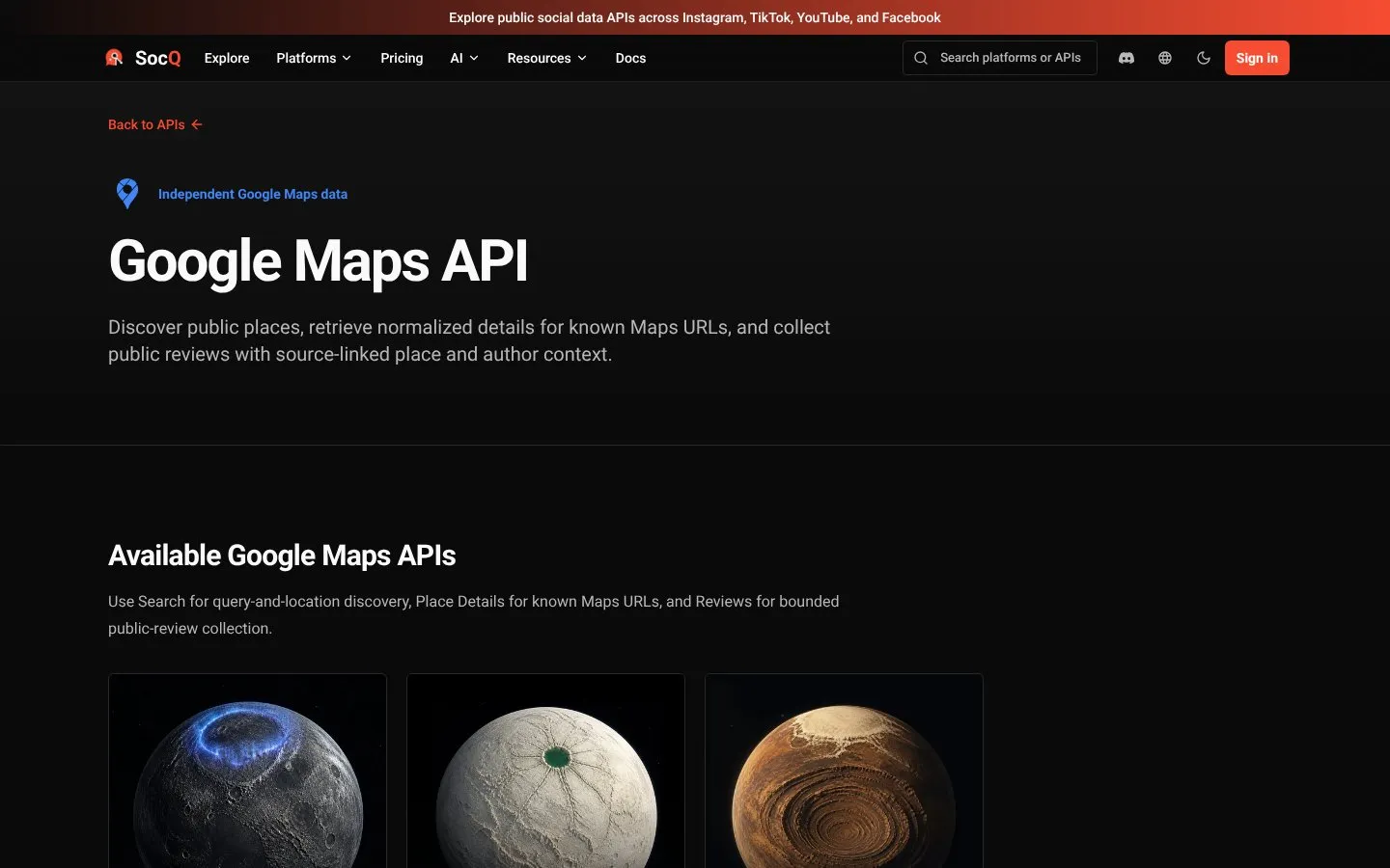SocQ Google Maps API 网站