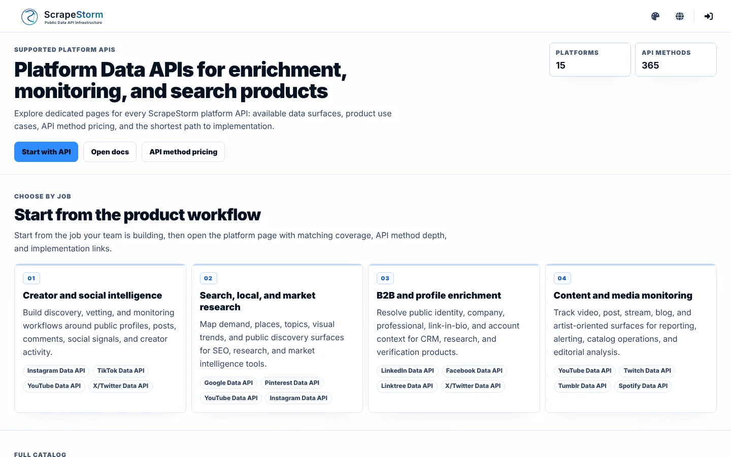ScrapeStorm Facebook Data API website