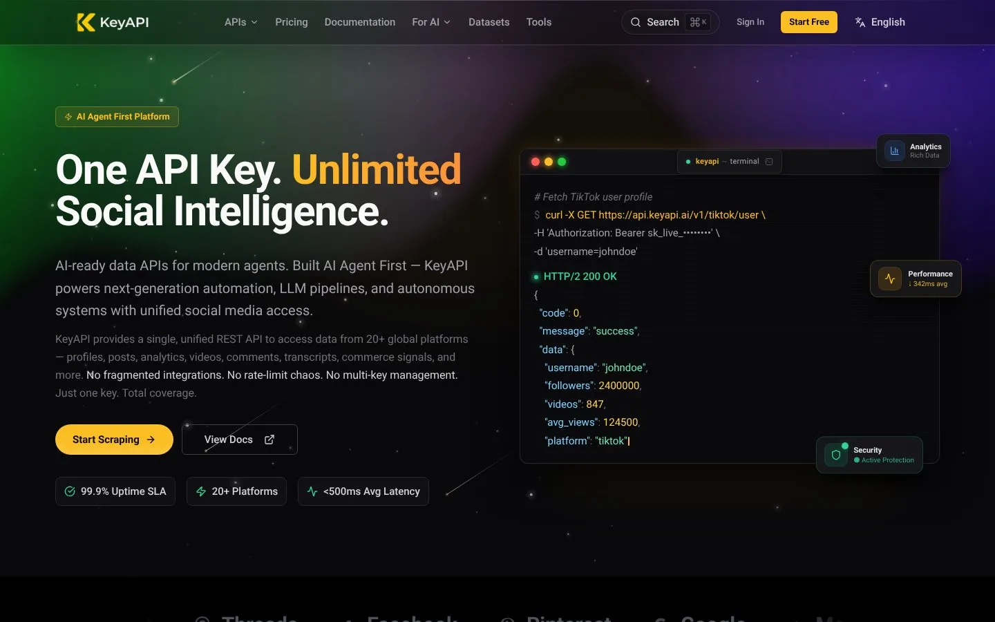 KeyAPI website
