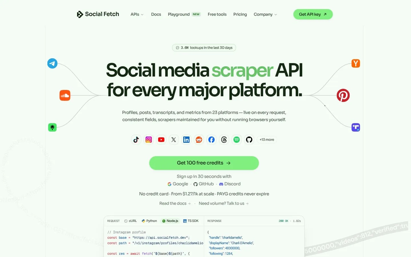 Social Fetch website
