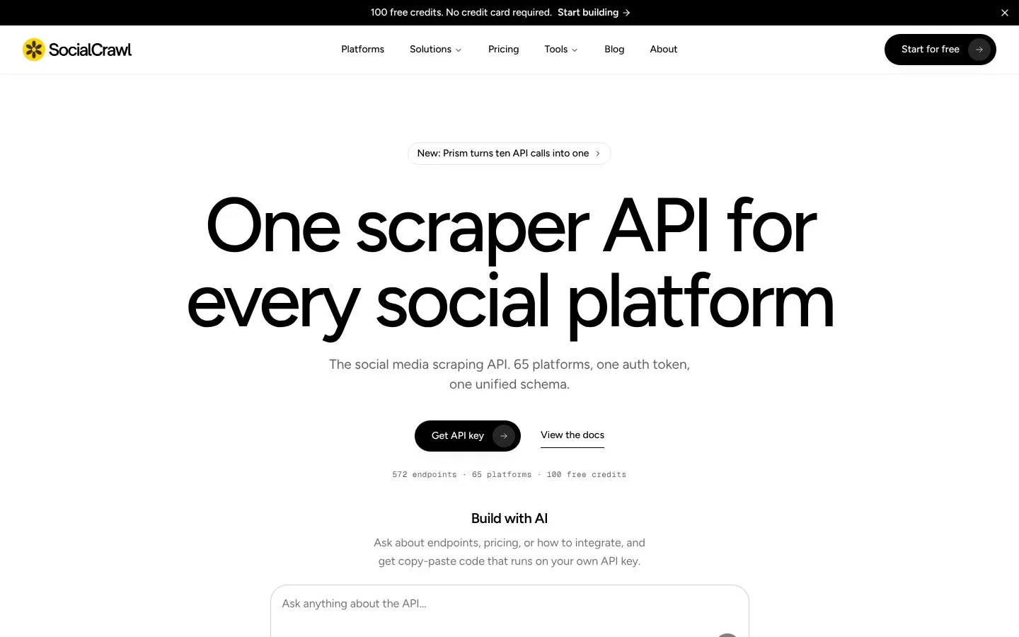 SocialCrawl 网站
