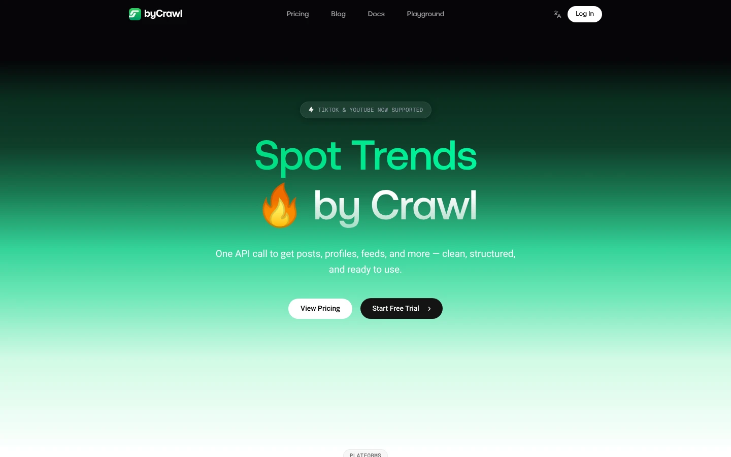 byCrawl YouTube API website