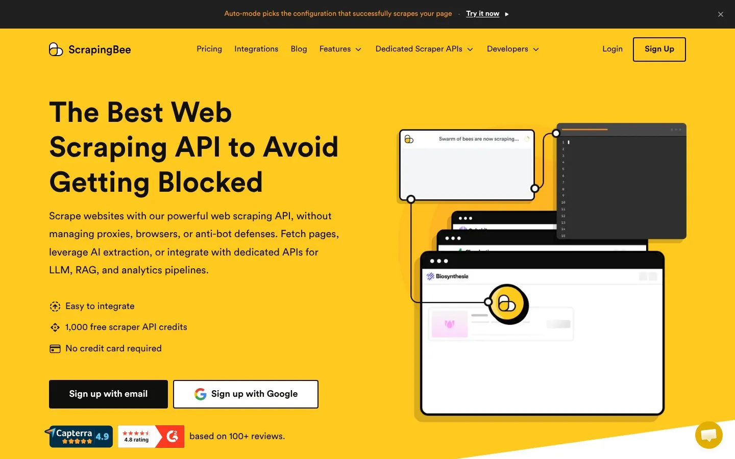 ScrapingBee website