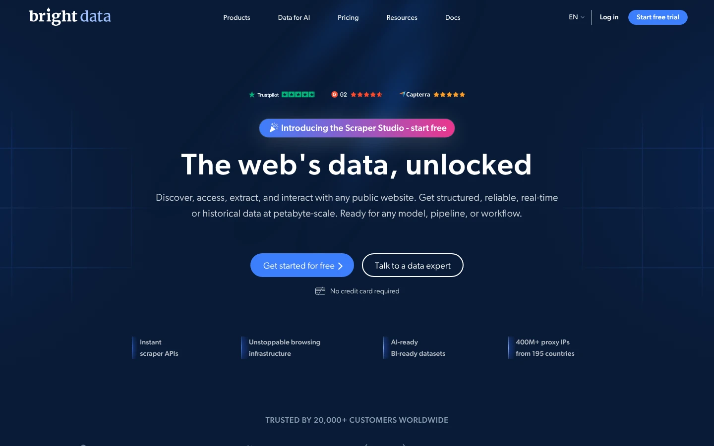 Bright Data Official website snapshot