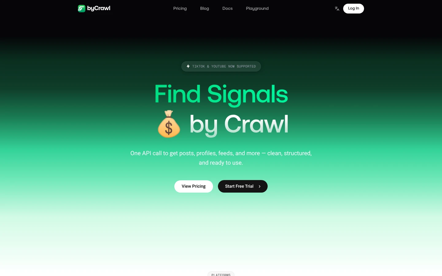 byCrawl Official website snapshot