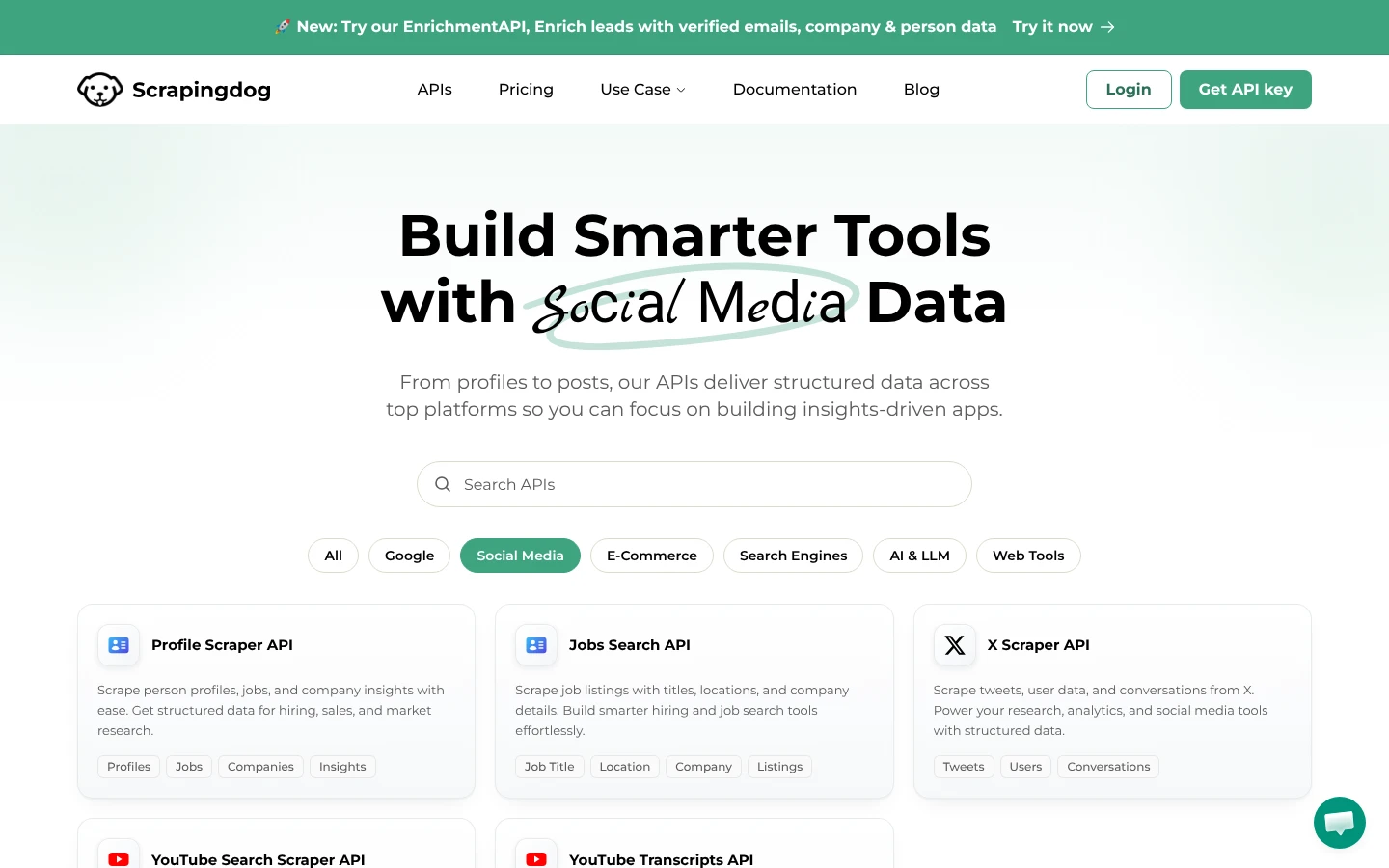 ScrapingDog Official website snapshot