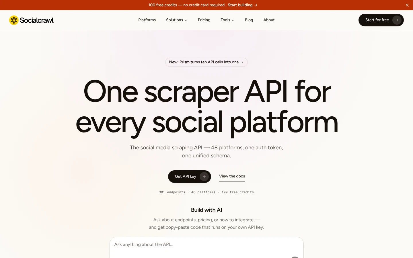 SocialCrawl Official website snapshot