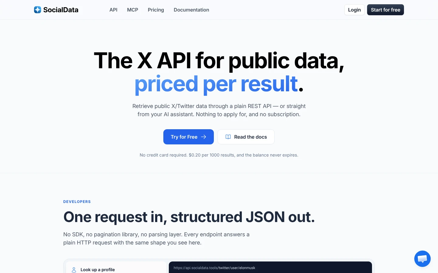 SocialData.tools Official website snapshot