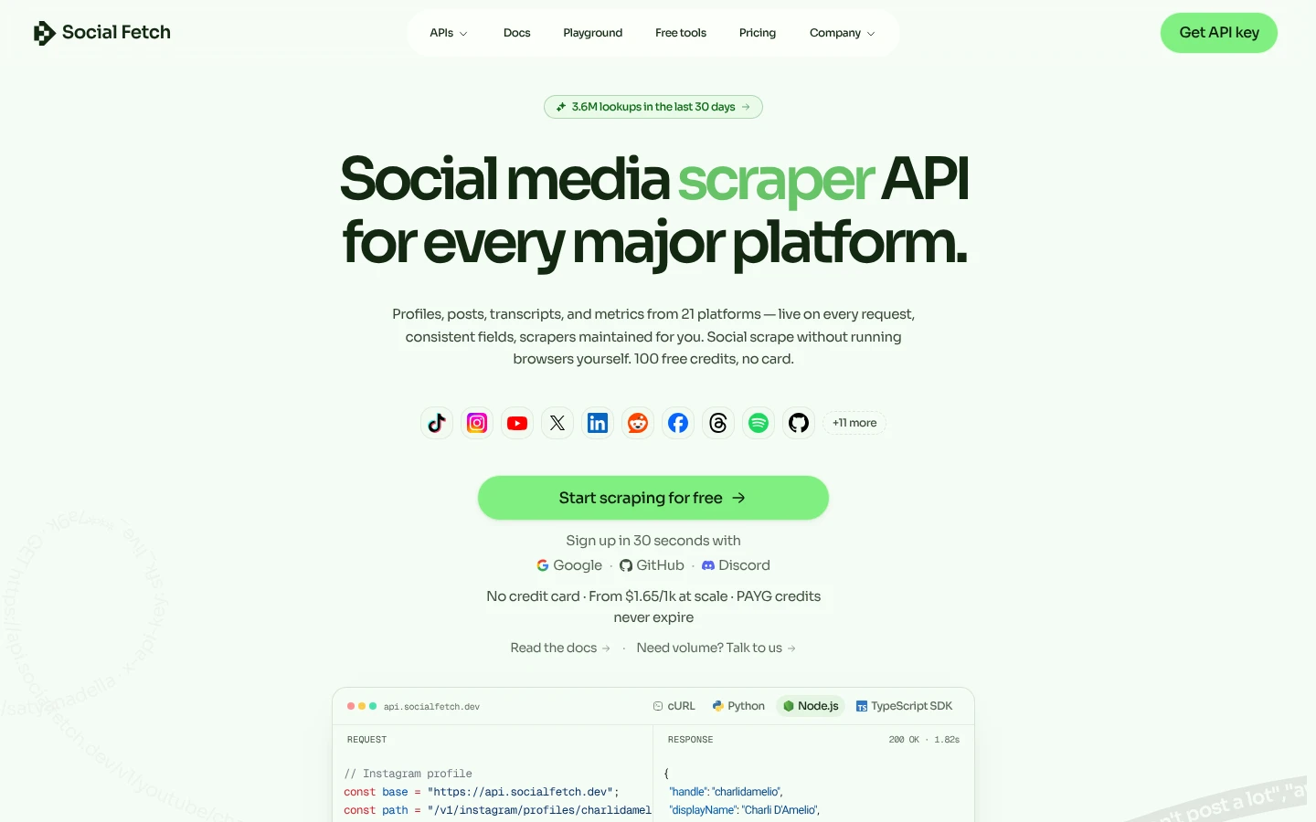 SocialFetch Official website snapshot